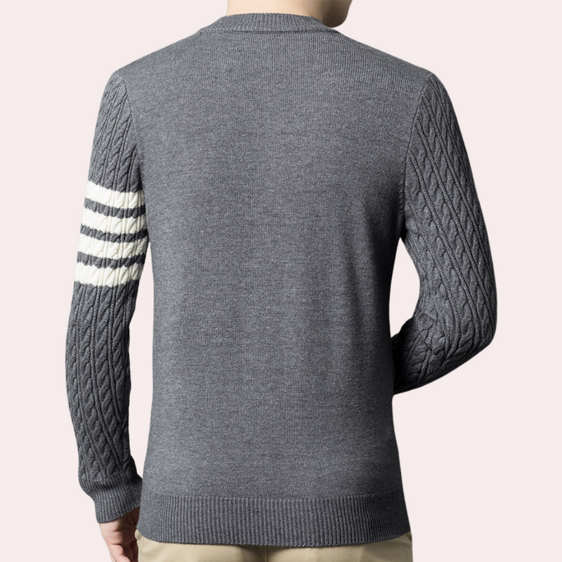 Elegante warme Herren-Strickjacke