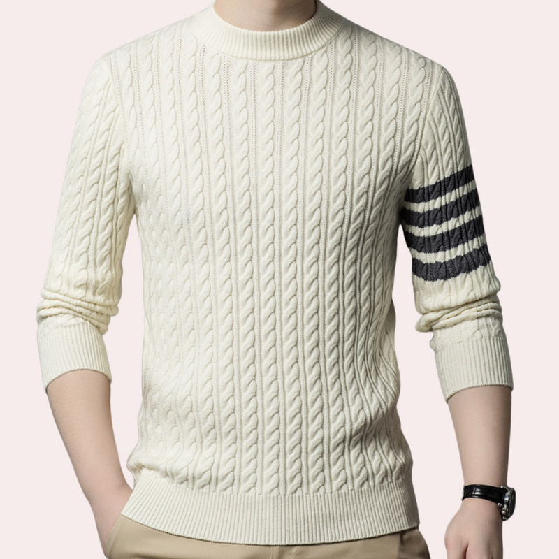 Elegante warme Herren-Strickjacke