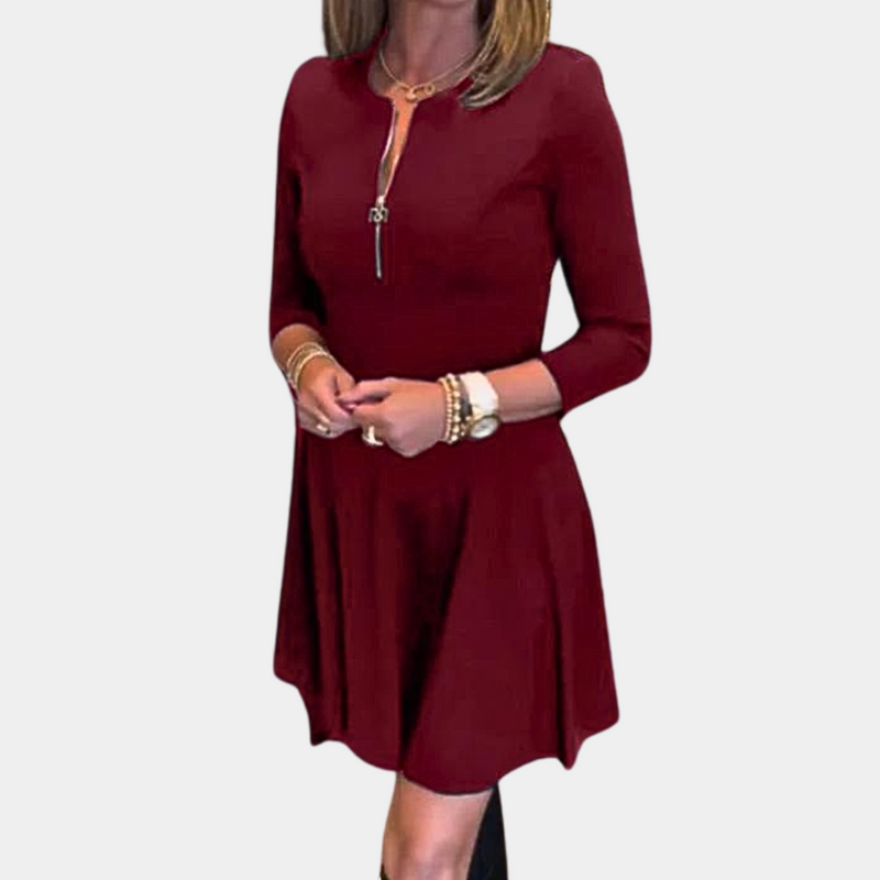 Elegantes A-Linien Kleid mit praktischem Reißverschluss