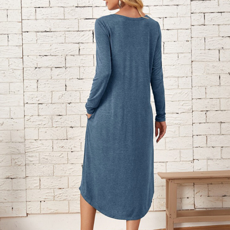 Elegantes Damenkleid mit bequemen langen Ärmeln