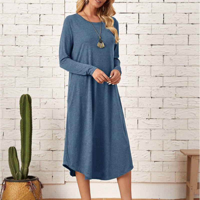 Elegantes Damenkleid mit bequemen langen Ärmeln