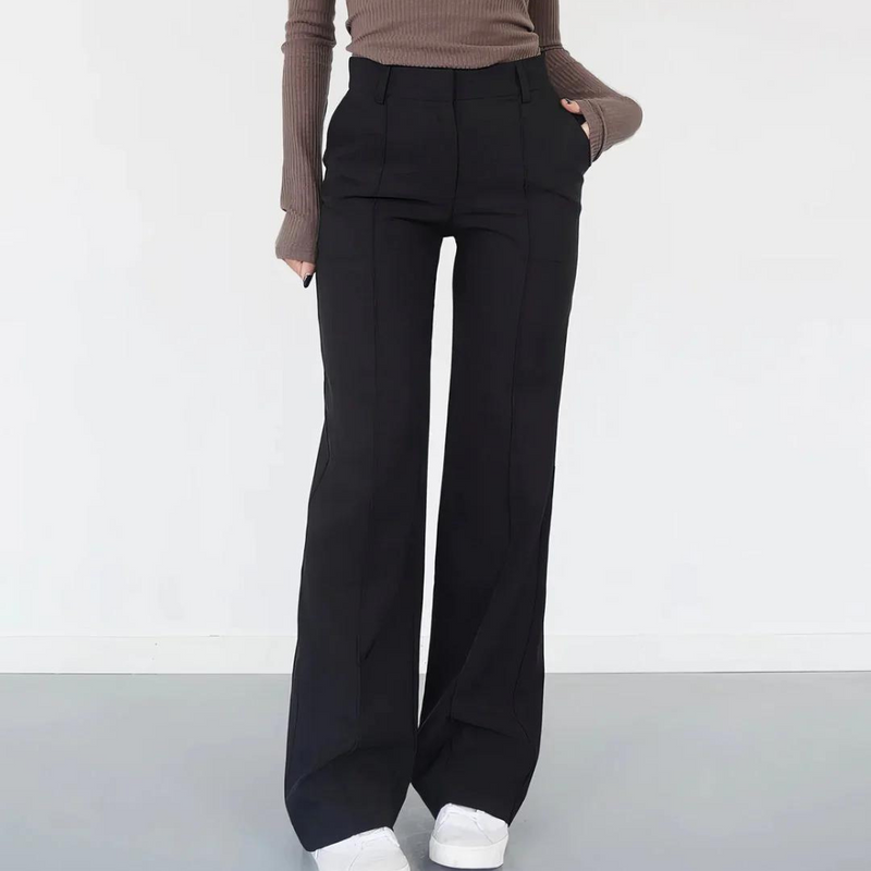 Bequeme und elegante Damenhose mit weitem Bein