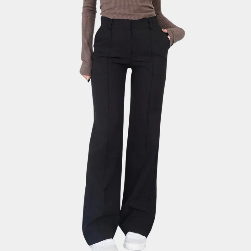 Bequeme und elegante Damenhose mit weitem Bein
