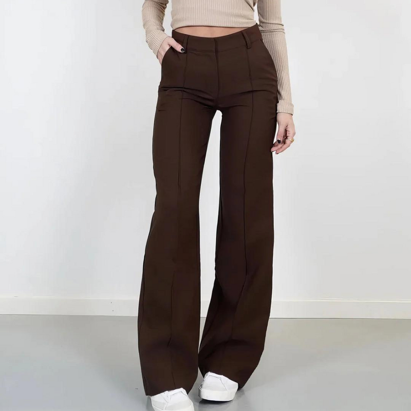 Bequeme und elegante Damenhose mit weitem Bein