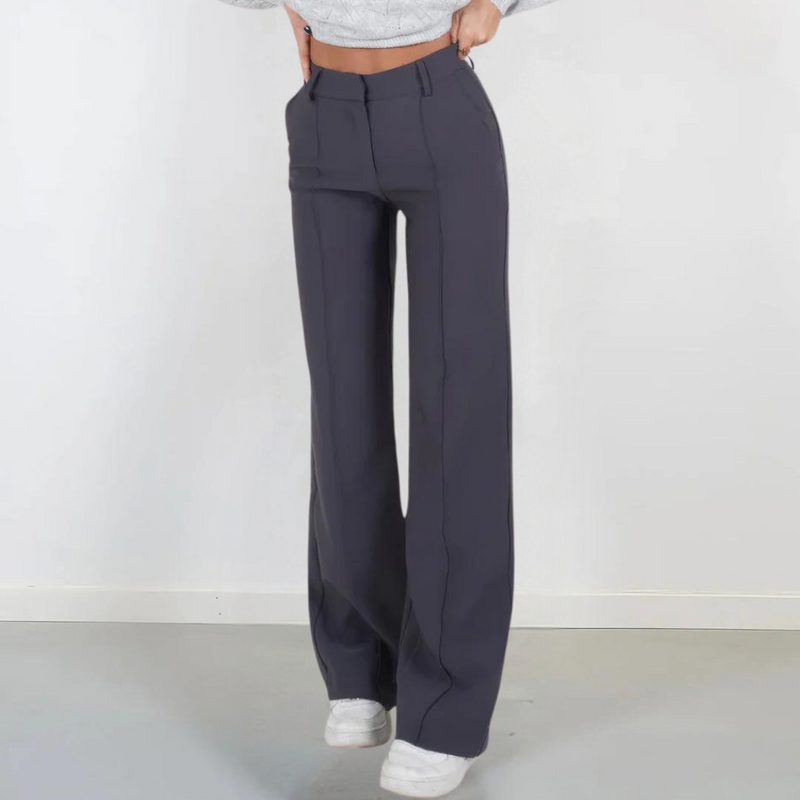 Bequeme und elegante Damenhose mit weitem Bein