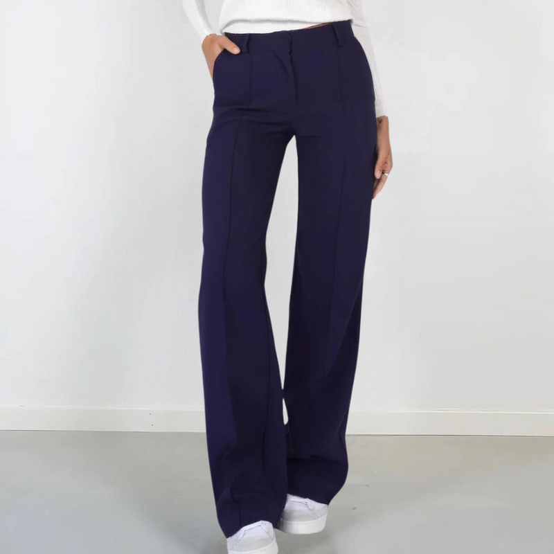 Bequeme und elegante Damenhose mit weitem Bein