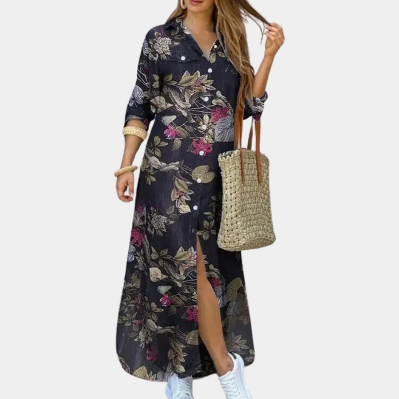 Bequemes und elegantes Blumen-Kleid für Damen
