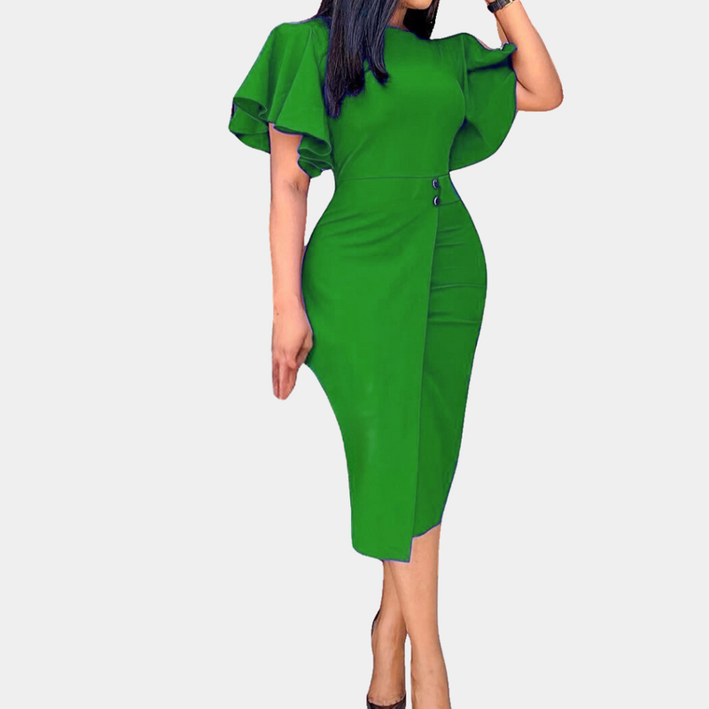 Elegantes Damenkleid mit fließenden Ärmeln für stilvolle Auftritte