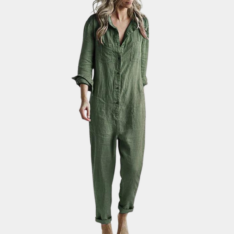 Casual Jumpsuit für Damen mit langen Ärmeln