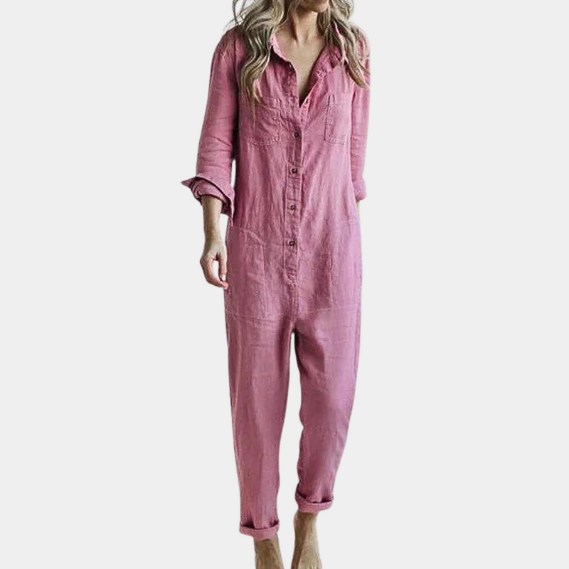 Casual Jumpsuit für Damen mit langen Ärmeln