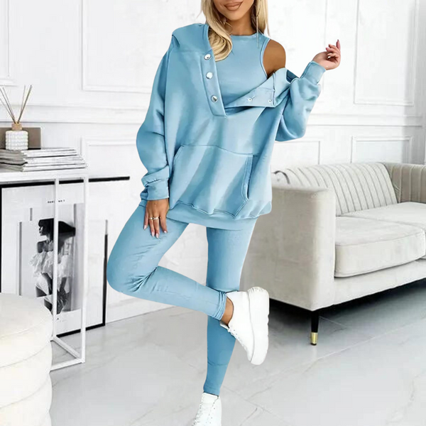 Casca – Bequemes dreiteiliges Set für Damen