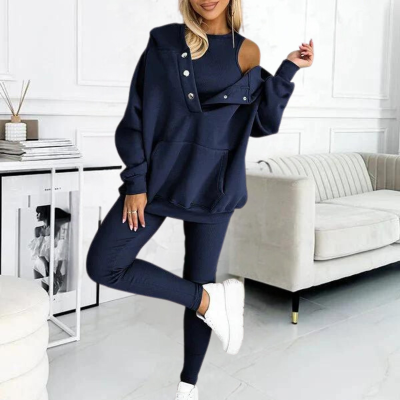 Casca – Bequemes dreiteiliges Set für Damen