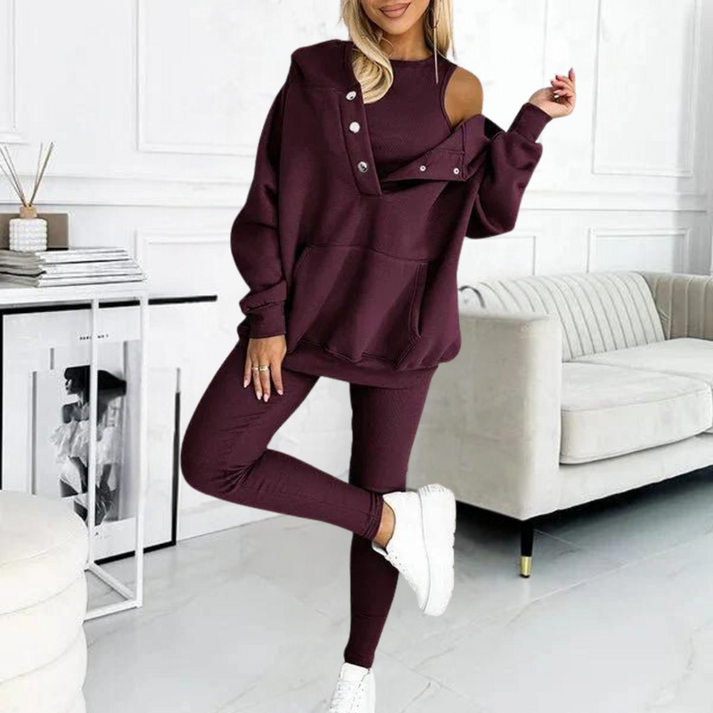 Casca – Bequemes dreiteiliges Set für Damen