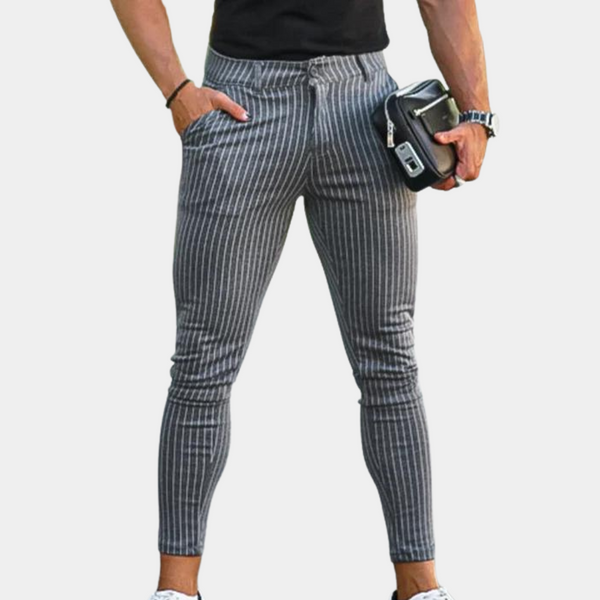 Zlatko - Gestreifte und dehnbare Chino-Hosen für Herren