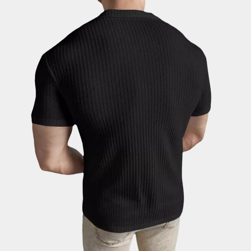 Lorenzo - Atmungsaktives gestricktes Herrenhemd