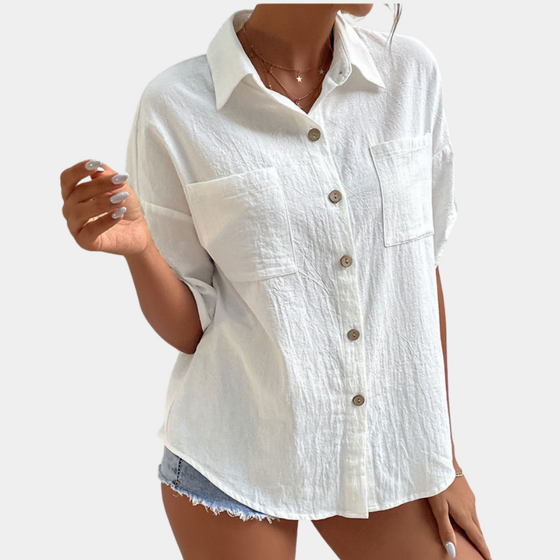 Tamsin - Unifarbenes Damenshirt für den Sommer