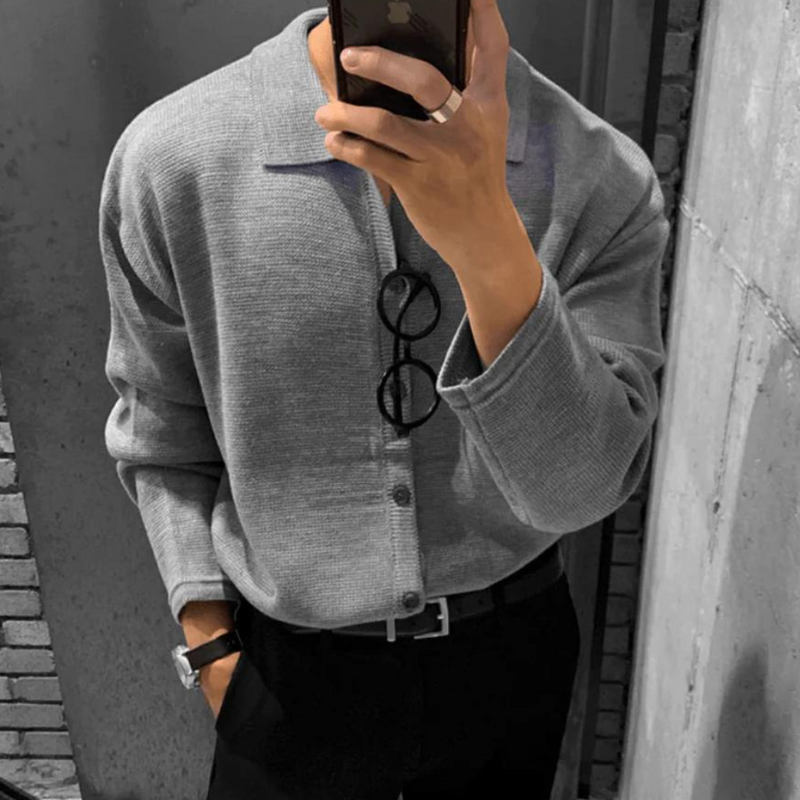 Gustaf - Strick-Hemd für Herren mit lockerer Passform