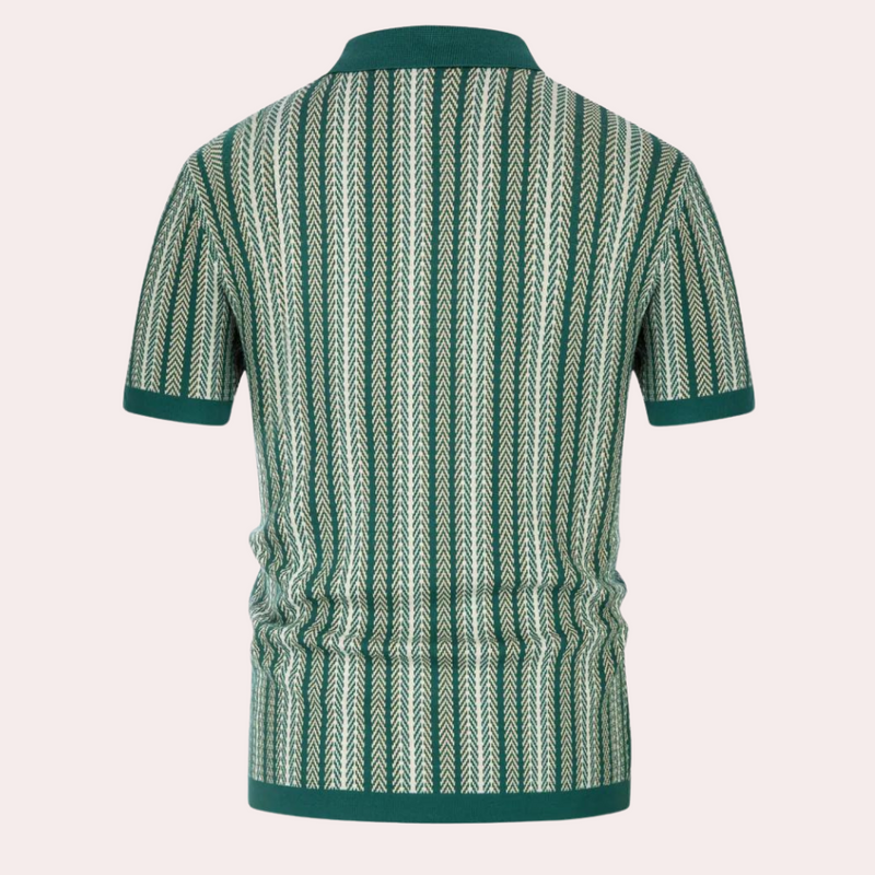 Kaspar - Gestreiftes Strickhemd für Herren