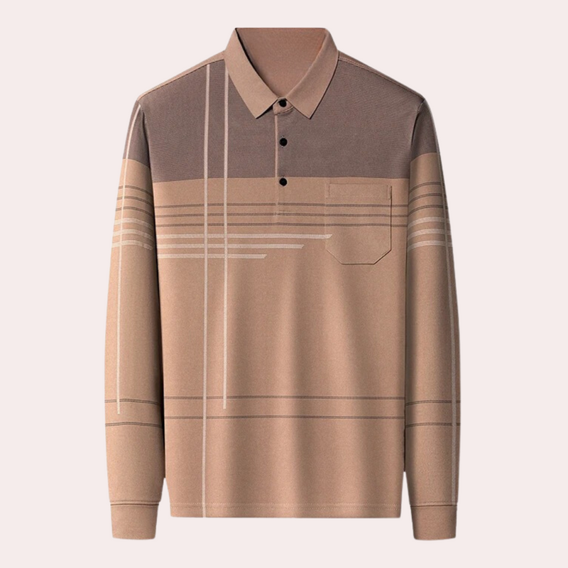 Fedor - Zeitlose Eleganz: Das Vielseitige Poloshirt mit langen Ärmeln für Herren