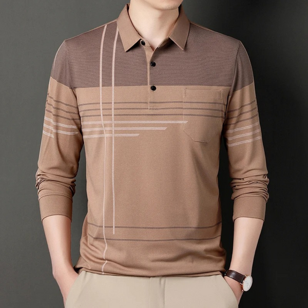 Fedor - Zeitlose Eleganz: Das Vielseitige Poloshirt mit langen Ärmeln für Herren