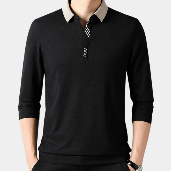 Jacek - Lässiges Polo mit langen Ärmeln für Herren