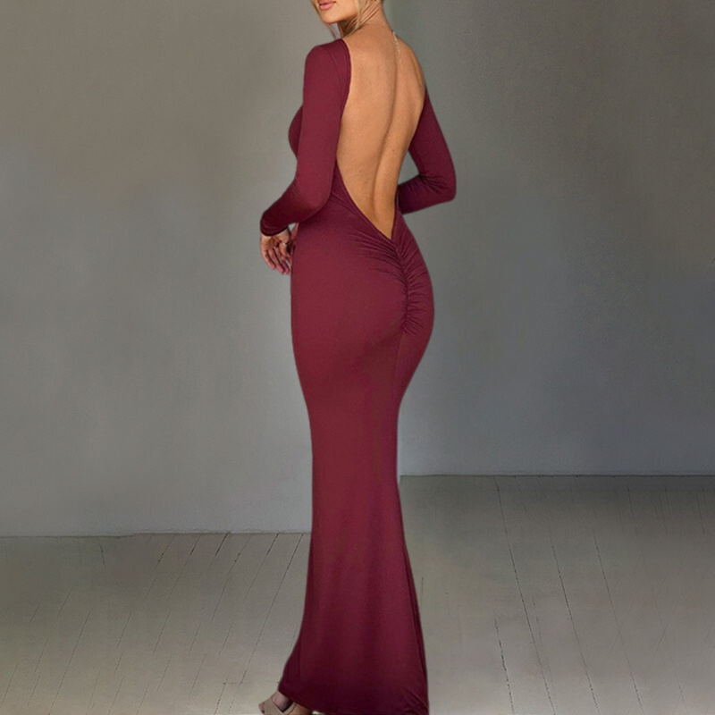 Elegante Maxikleid mit Offenem Rücken für besondere Anlässe