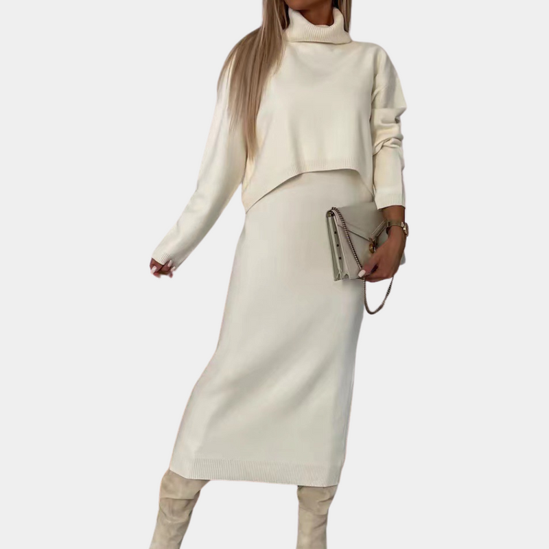 Elegantes Midi-Kleid Set für Damen mit Komfort