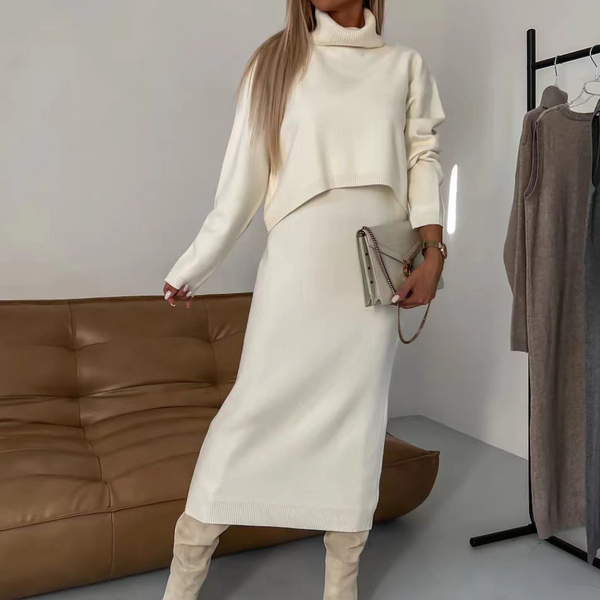 Elegantes Midi-Kleid Set für Damen mit Komfort
