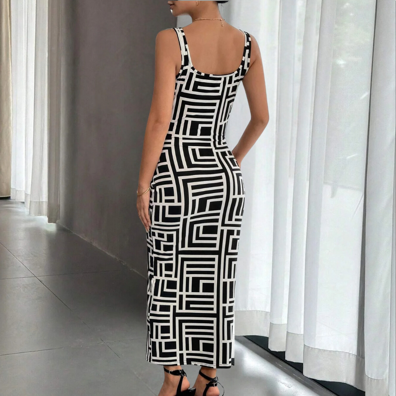 Elegantes geometrisches Bodycon-Kleid für besondere Anlässe