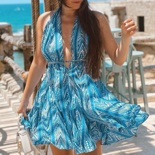 Elegante und fließende Sommerkleid für stilvolle Damen