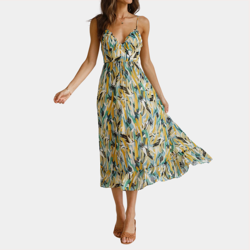 Elegantes Sommer-Midi-Kleid für stilbewusste Damen