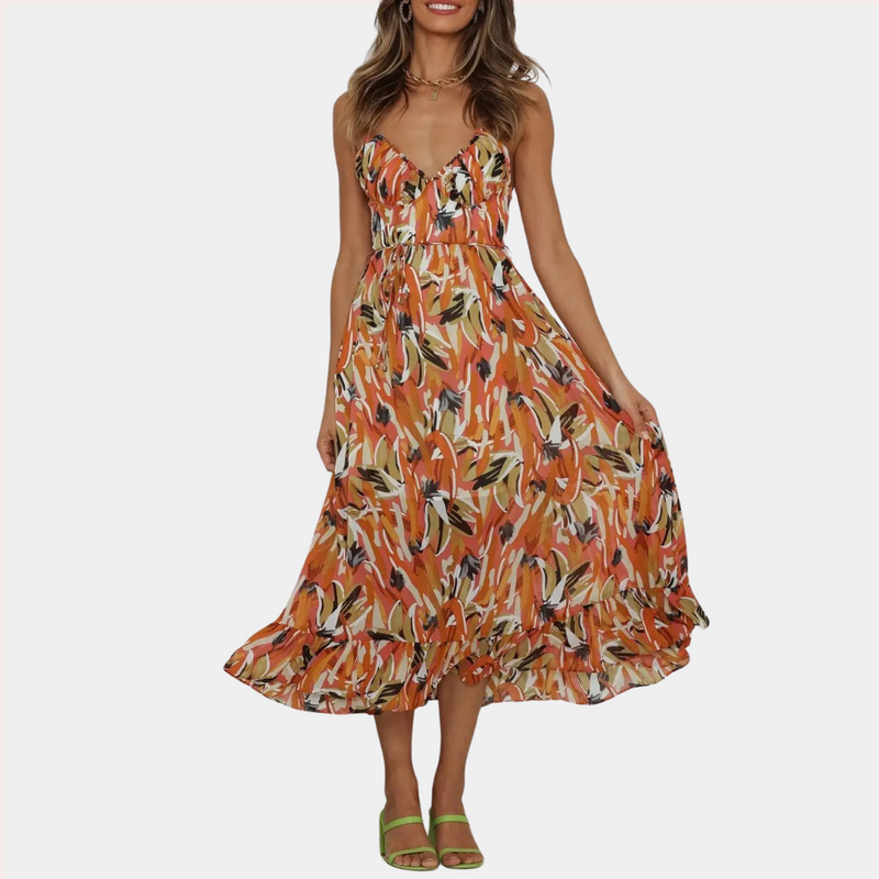Elegantes Sommer-Midi-Kleid für stilbewusste Damen