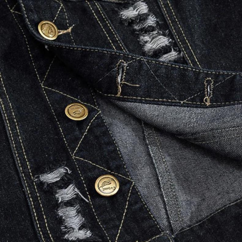 Elegantes Retro-Denim-Weste für Herren