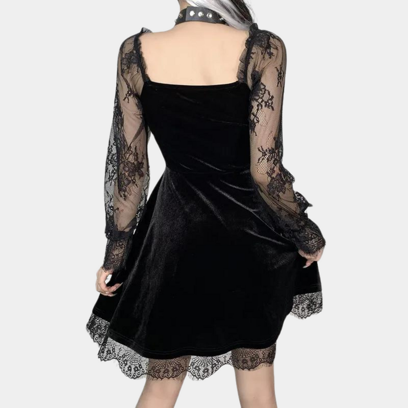 Elegantes Kleid mit Spitzenärmeln für besondere Anlässe