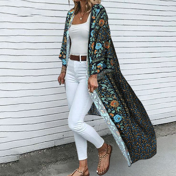 Elegante Blumen-Strickjacke für den Sommer