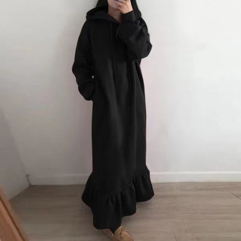 Elegantes, warmes Damen-Hoodie-Kleid für jeden Anlass