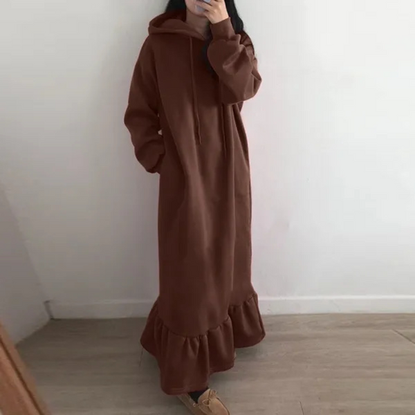 Elegantes, warmes Damen-Hoodie-Kleid für jeden Anlass