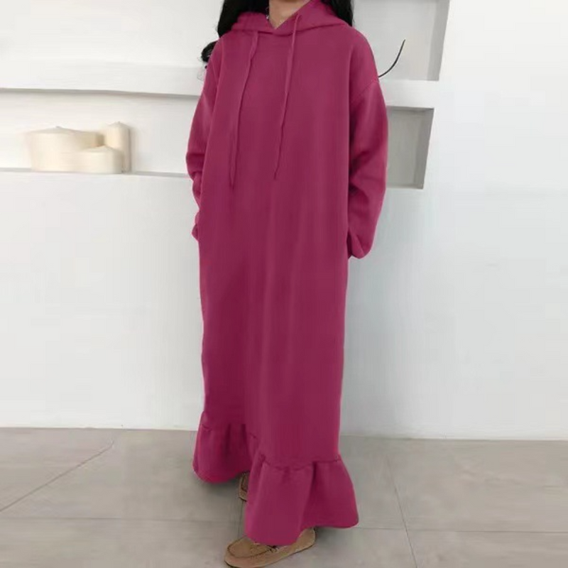 Elegantes, warmes Damen-Hoodie-Kleid für jeden Anlass