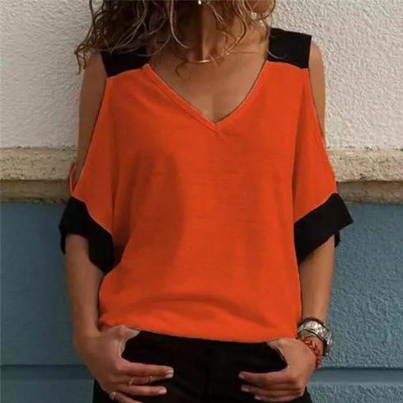 Elvira - Lässiges Top mit kalten Schultern für Frauen