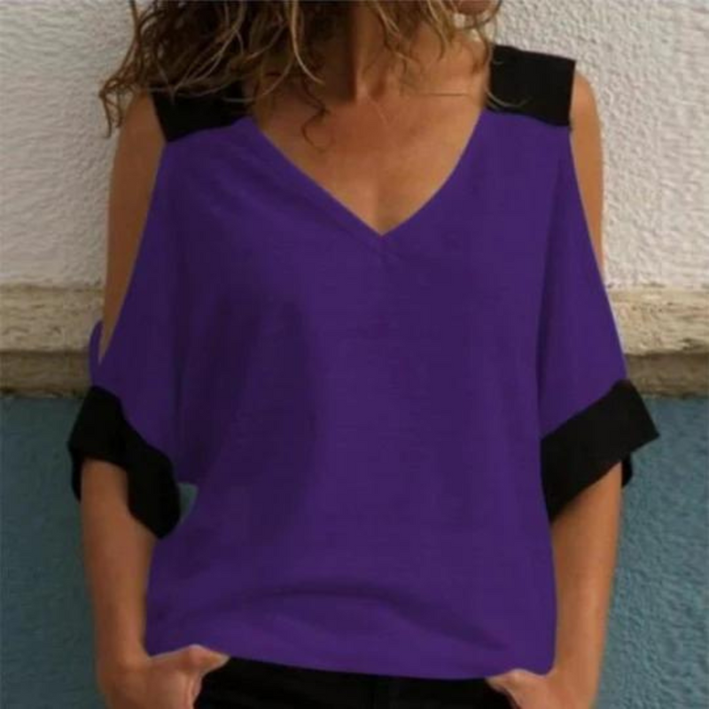 Elvira - Lässiges Top mit kalten Schultern für Frauen