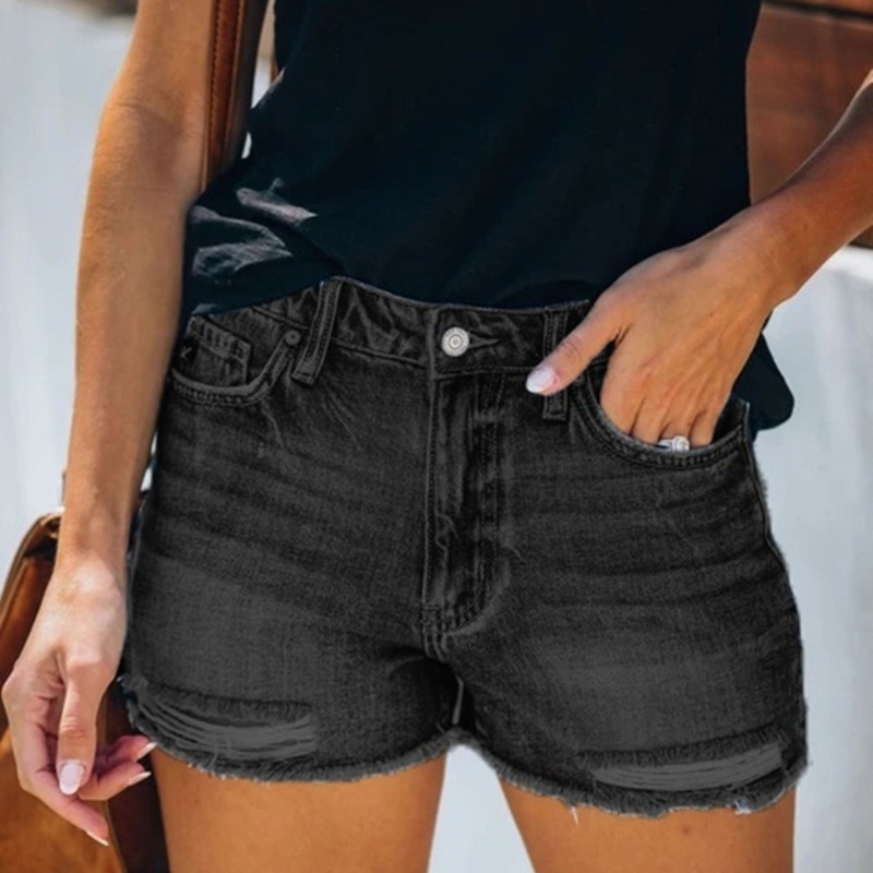 Violaine - Sommerliche Damen-Jeans-Shorts mit Verspielten Fransen