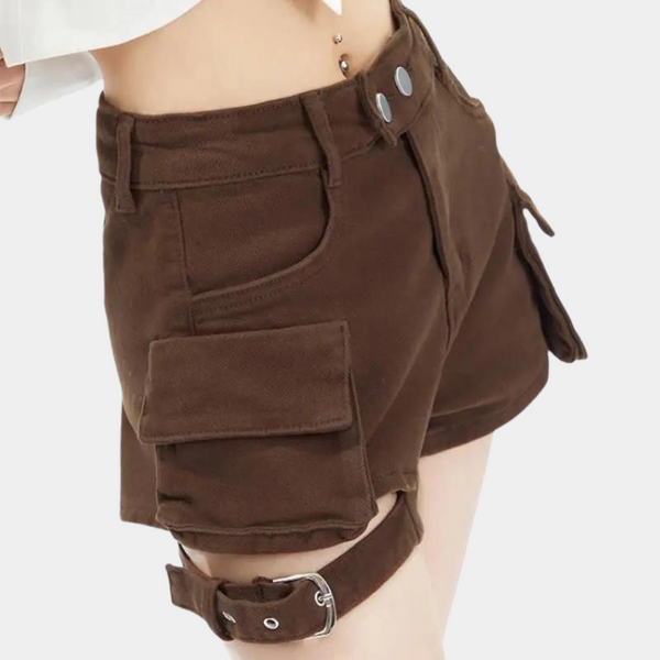 Elegante Damen-Shorts mit Hoher Taille und Taschen