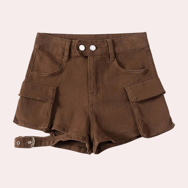 Elegante Damen-Shorts mit Hoher Taille und Taschen