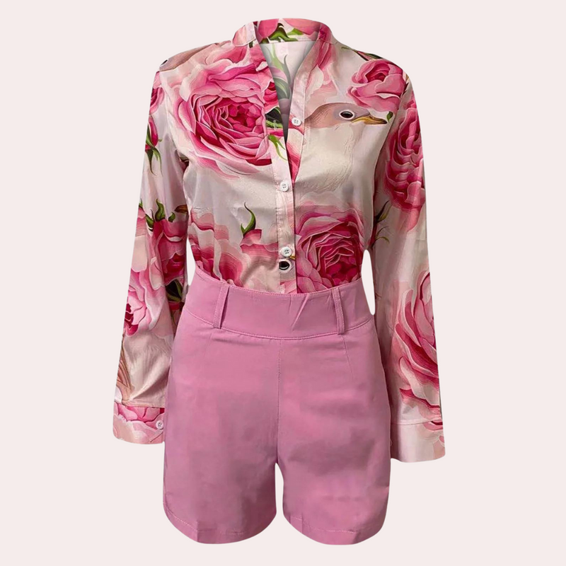 Ora – Erfrischendes Sommerset mit Bluse und Shorts