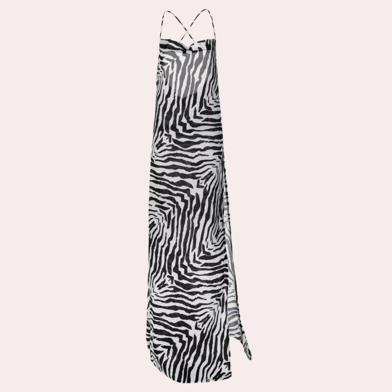 Elegante Zebramuster Maxi für besondere Anlässe