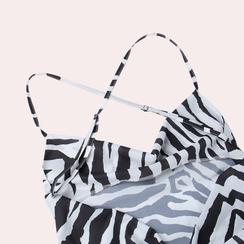 Elegante Zebramuster Maxi für besondere Anlässe
