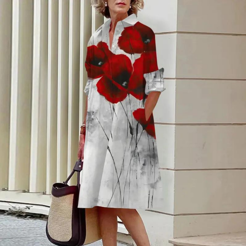 Elegantes Aquarellkleid für sonnige Tage im Sommer