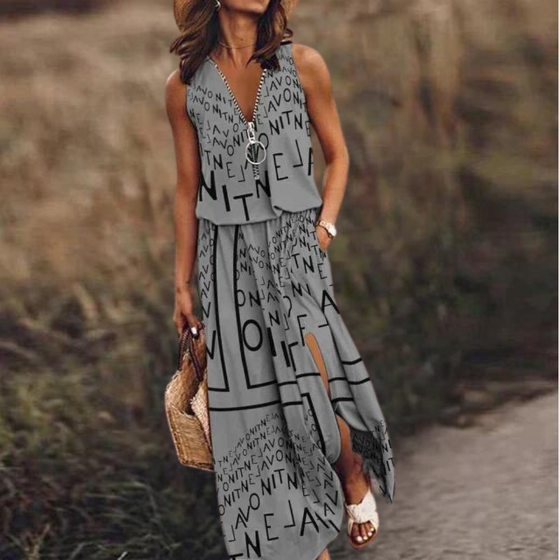 Elegantes Damenkleid mit stilvollem Print und Komfort