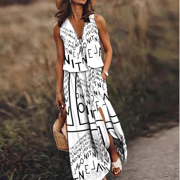 Elegantes Damenkleid mit stilvollem Print und Komfort