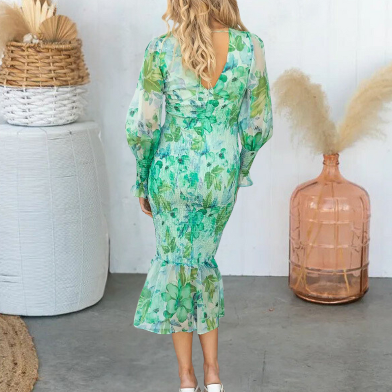 Elegante Blumenprint Kleid für stilvolle Anlässe